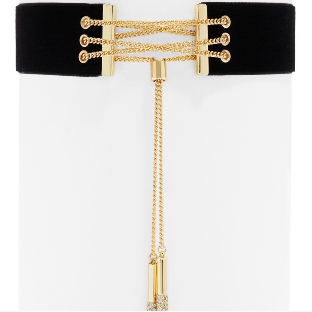 BaubleBar Black and Gold Necklace